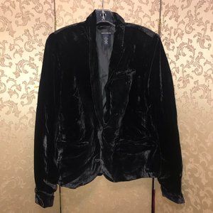 Lucky Brand Black Velvet Jacket Blazer Size Large L